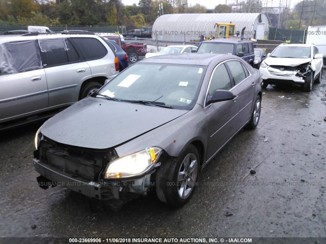 1G1ZC5EB7A4134836 - 2010 CHEVROLET MALIBU 1LT BROWN photo 2