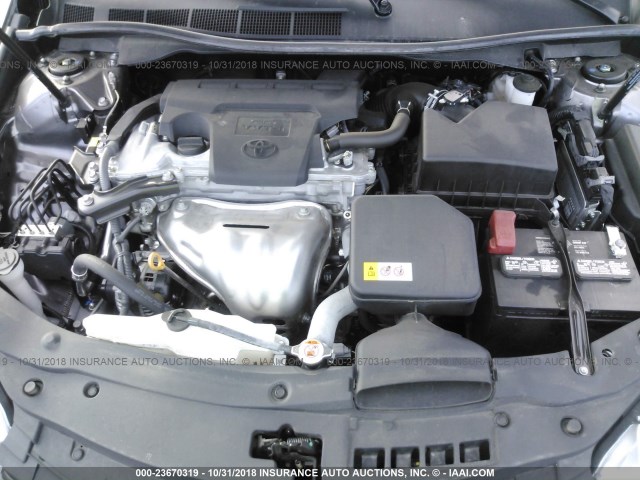 4T1BF1FK0HU382701 - 2017 TOYOTA CAMRY LE/XLE/SE/XSE GRAY photo 10