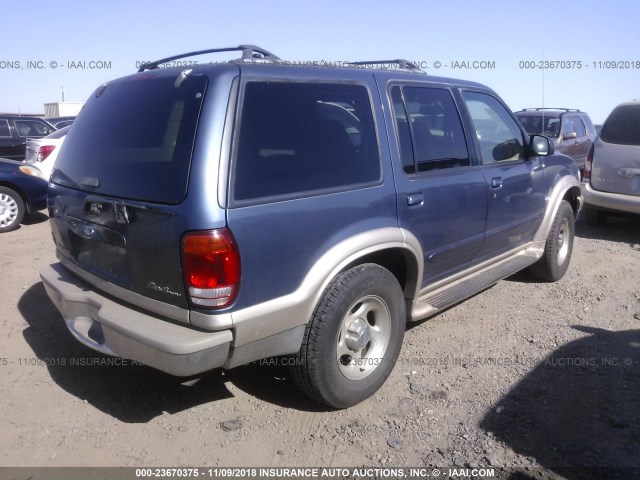 1FMDU84P8YZC21649 - 2000 FORD EXPLORER EDDIE BAUER BLUE photo 4