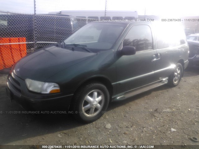 4N2ZN16TX1D831433 - 2001 NISSAN QUEST SE GREEN photo 2