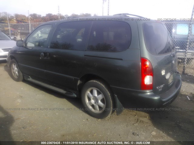 4N2ZN16TX1D831433 - 2001 NISSAN QUEST SE GREEN photo 3