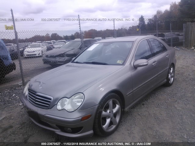 WDBRF52H86A845038 - 2006 MERCEDES-BENZ C GENERATION 2006 230 Pewter photo 2