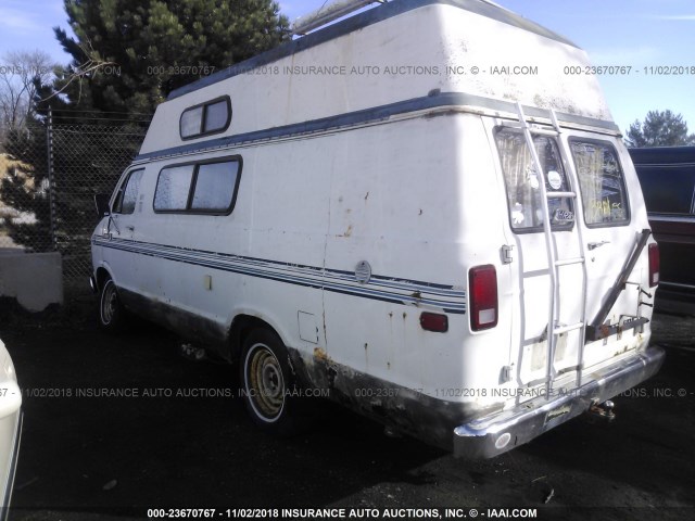 2B7HB23S3CK164609 - 1982 DODGE RAM VAN B250 WHITE photo 3