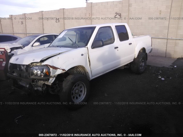 1N6ED27T54C435488 - 2004 NISSAN FRONTIER CREW CAB XE V6 WHITE photo 2