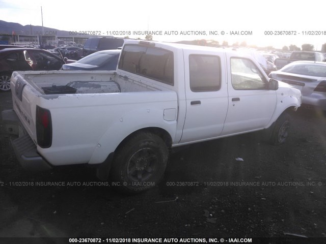 1N6ED27T54C435488 - 2004 NISSAN FRONTIER CREW CAB XE V6 WHITE photo 4