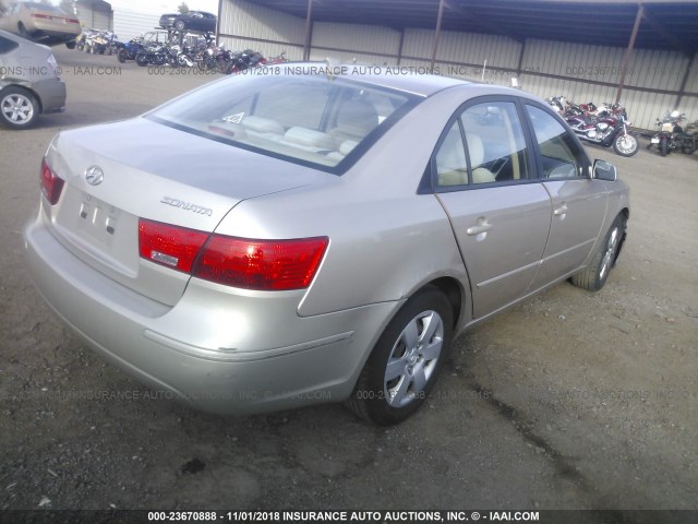 5NPET46C39H522384 - 2009 HYUNDAI SONATA GLS GOLD photo 4