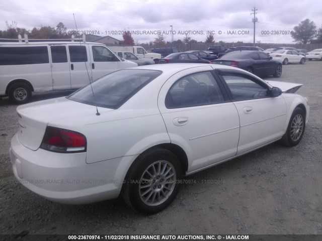 1C3EL46X94N394653 - 2004 CHRYSLER SEBRING LX WHITE photo 4