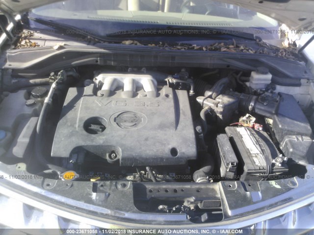JN8AZ08T46W405149 - 2006 NISSAN MURANO SL/SE/S თეთრი ფოტო 10