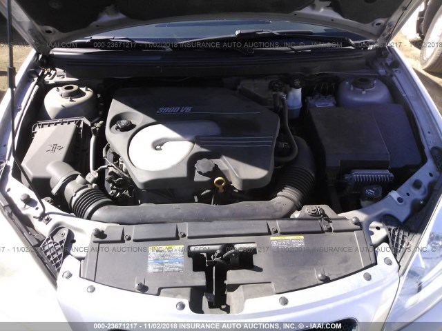 1G2ZM551664259852 - 2006 PONTIAC G6 GTP SILVER photo 10