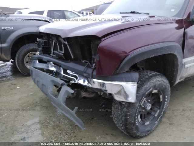 2GCEK19T531172147 - 2003 CHEVROLET SILVERADO K1500 BURGUNDY photo 6