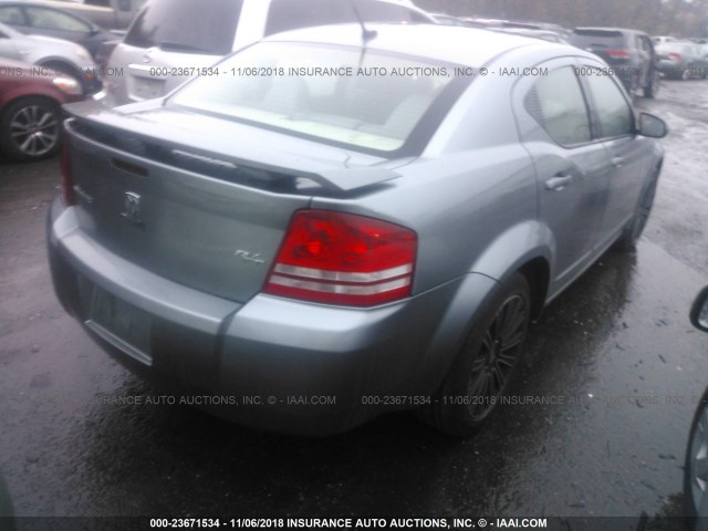 1B3LC76M88N649486 - 2008 DODGE AVENGER R/T GRAY photo 4