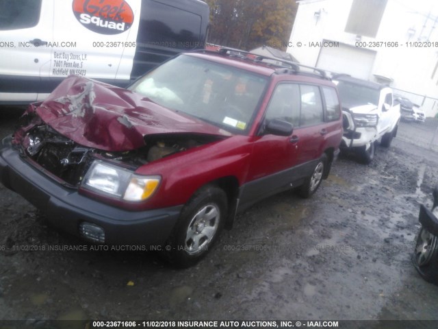 JF1SF6354WH758134 - 1998 SUBARU FORESTER L RED photo 2