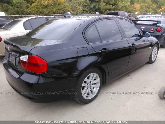 WBAVB17536NK33581 - 2006 BMW 325 I AUTOMATIC BLACK photo 4