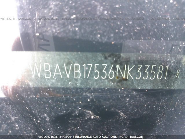 WBAVB17536NK33581 - 2006 BMW 325 I AUTOMATIC BLACK photo 9