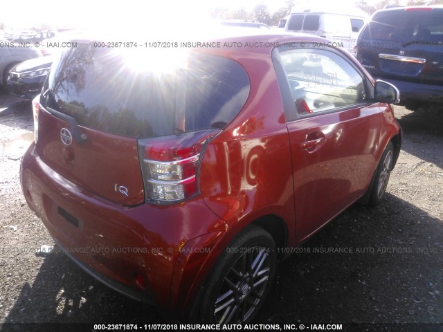 JTNJJXB06CJ021517 - 2012 TOYOTA SCION IQ ORANGE photo 4