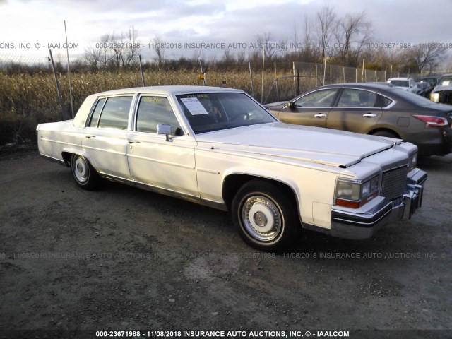 1G6DW51Y0JR755537 - 1988 CADILLAC BROUGHAM WHITE photo 1