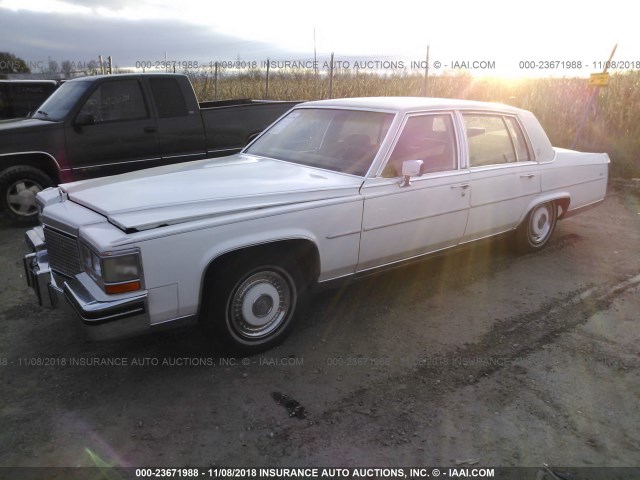 1G6DW51Y0JR755537 - 1988 CADILLAC BROUGHAM WHITE photo 2