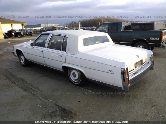 1G6DW51Y0JR755537 - 1988 CADILLAC BROUGHAM 白色 照片 3