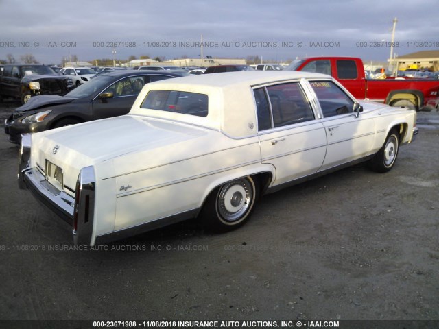 1G6DW51Y0JR755537 - 1988 CADILLAC BROUGHAM 白色 照片 4