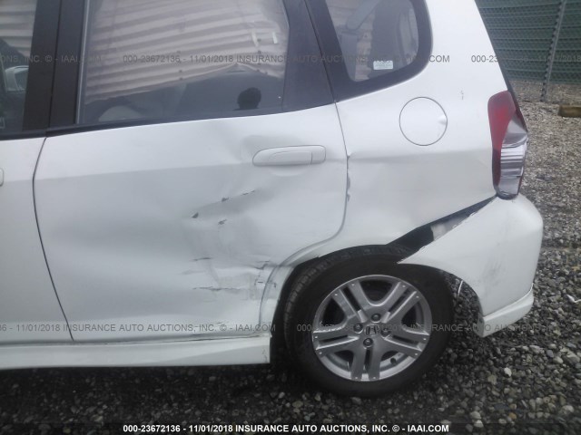 JHMGD37687S058627 - 2007 HONDA FIT S 白色 照片 6