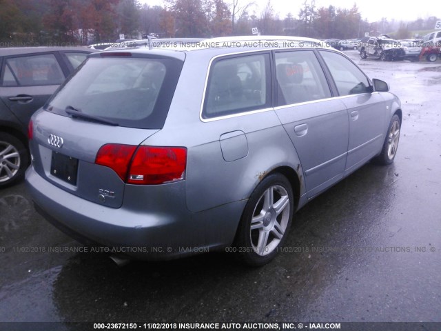 WAUKF78E07A020511 - 2007 AUDI A4 2.0T AVANT QUATTRO GRAY photo 4