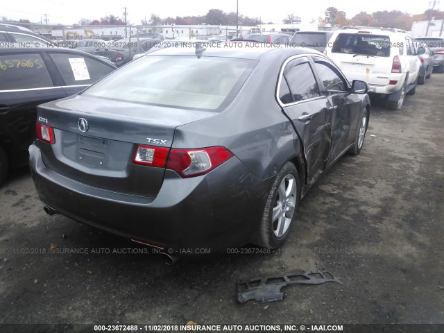 JH4CU2F64AC004186 - 2010 ACURA TSX GRAY photo 4