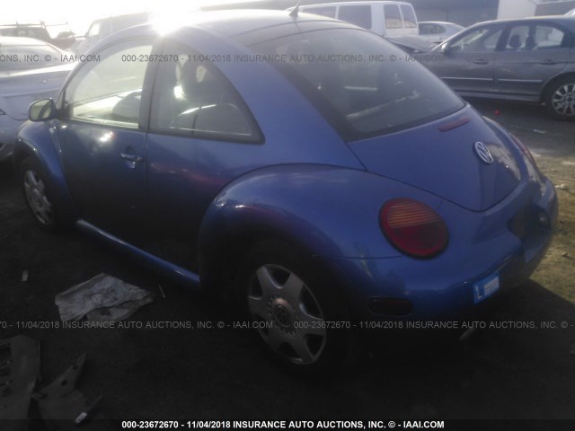 3VWDD21CX1M424386 - 2001 VOLKSWAGEN NEW BEETLE GLX 蓝色 照片 3