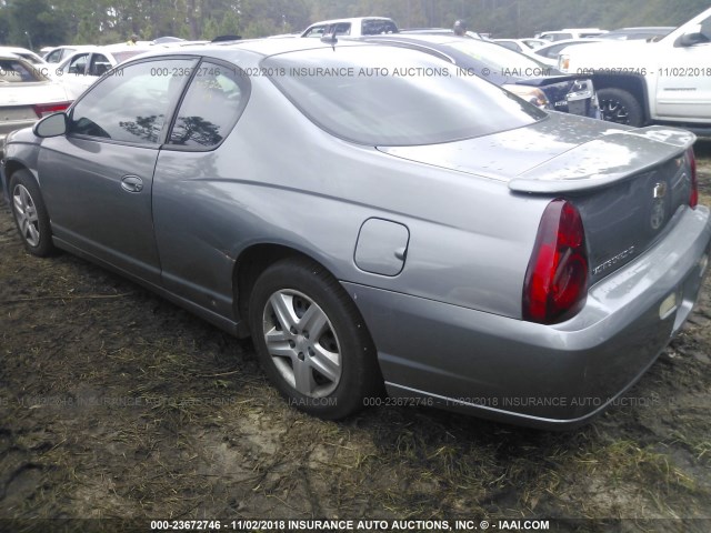 2G1WM15K769242418 - 2006 CHEVROLET MONTE CARLO LT GRAY photo 3