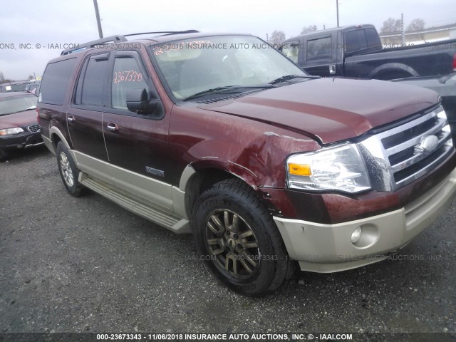 1FMFK18507LA32638 - 2007 FORD EXPEDITION EL EDDIE BAUER BURGUNDY photo 1