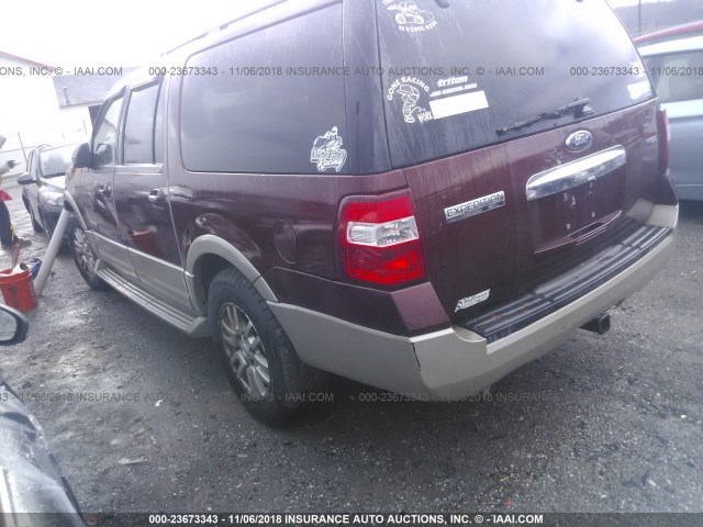 1FMFK18507LA32638 - 2007 FORD EXPEDITION EL EDDIE BAUER BURGUNDY photo 3