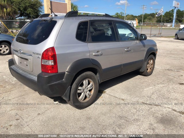 KM8JN12D96U444213 - 2006 HYUNDAI TUCSON GLS/LIMITED BLUE photo 4