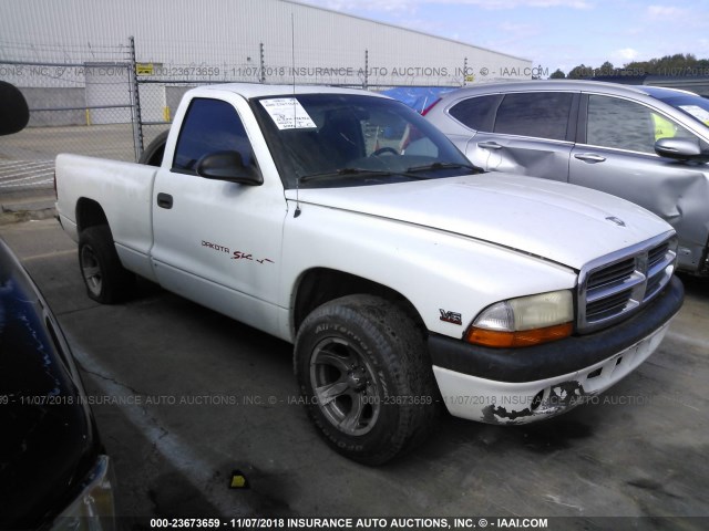 1B7FL26X7WS677013 - 1998 DODGE DAKOTA WHITE photo 1