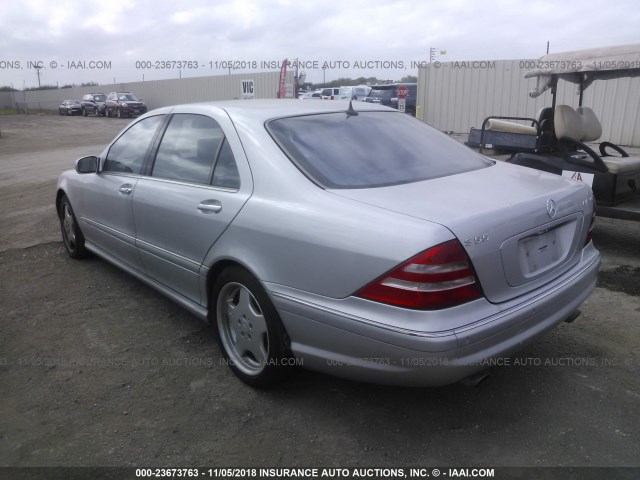 WDBNG73J51A208710 - 2001 MERCEDES-BENZ S 55 AMG SILVER photo 3