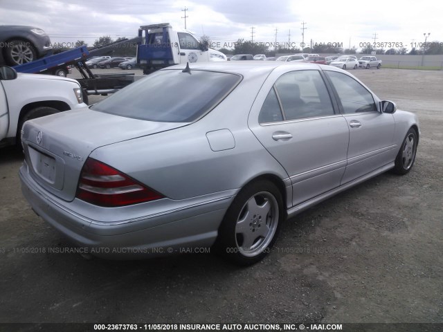 WDBNG73J51A208710 - 2001 MERCEDES-BENZ S 55 AMG SILVER photo 4