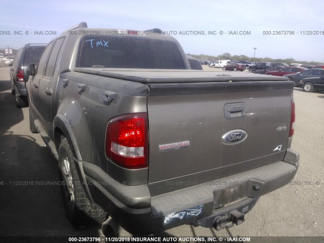 1FMEU53887UA12470 - 2007 FORD EXPLORER SPORT TR LIMITED TAN photo 3