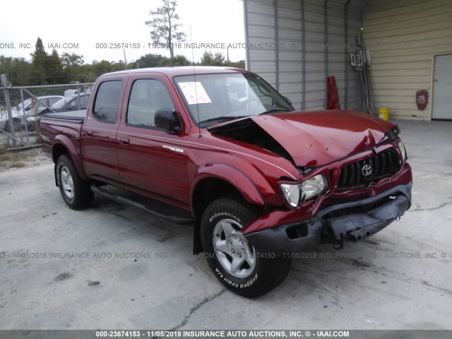 5TEGN92N92Z079006 - 2002 TOYOTA TACOMA DOUBLE CAB PRERUNNER RED photo 1