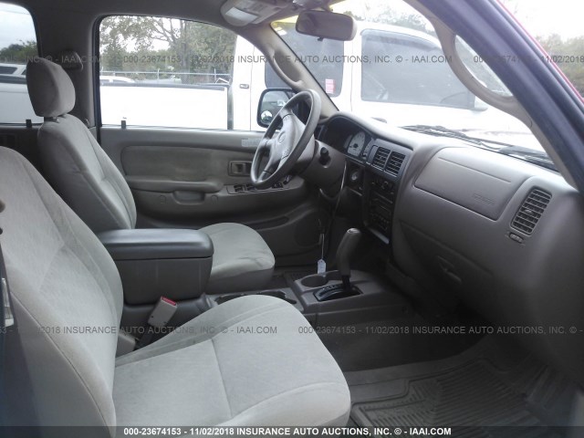 5TEGN92N92Z079006 - 2002 TOYOTA TACOMA DOUBLE CAB PRERUNNER RED photo 5