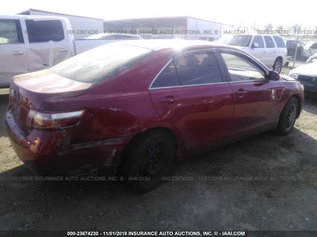 4T4BE46K59R111645 - 2009 TOYOTA CAMRY SE/LE/XLE RED photo 4