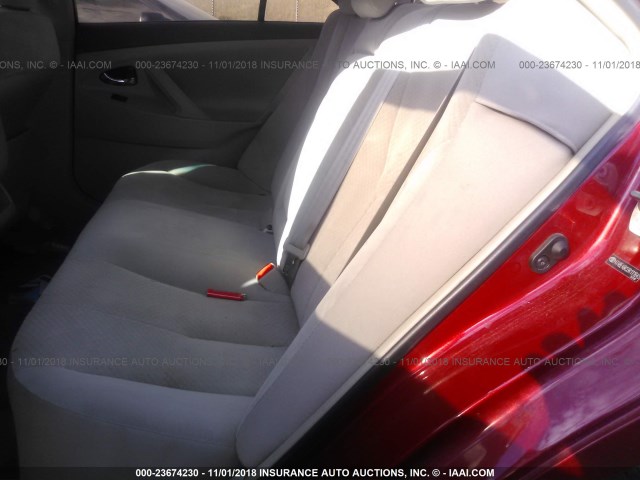 4T4BE46K59R111645 - 2009 TOYOTA CAMRY SE/LE/XLE RED photo 8