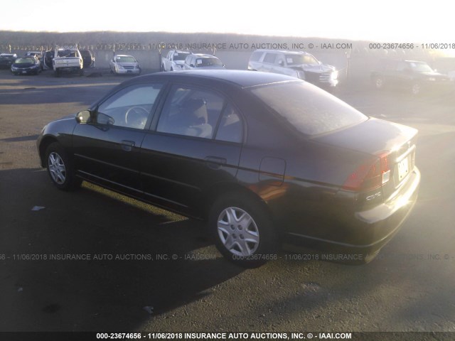 2HGES16365H506654 - 2005 HONDA CIVIC DX VP BLACK photo 3
