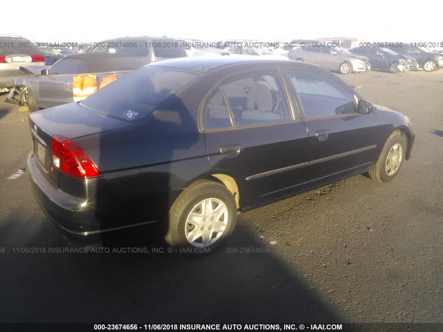 2HGES16365H506654 - 2005 HONDA CIVIC DX VP BLACK photo 4