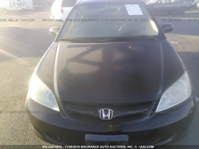 2HGES16365H506654 - 2005 HONDA CIVIC DX VP BLACK photo 6