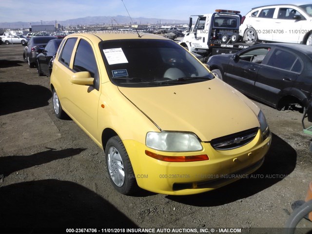 KL1TD62684B259309 - 2004 CHEVROLET AVEO YELLOW photo 1