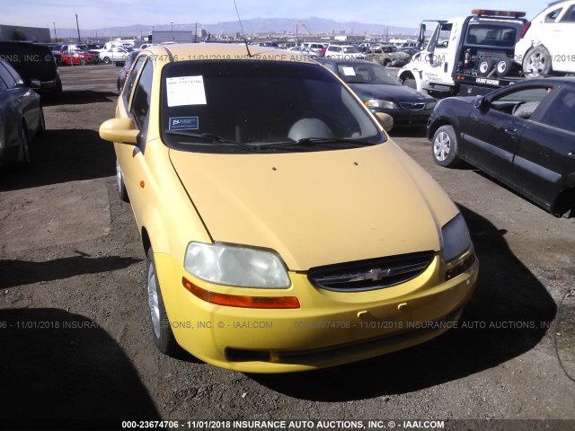 KL1TD62684B259309 - 2004 CHEVROLET AVEO YELLOW photo 6