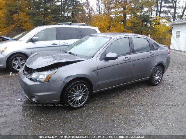 1FAHP3GN5BW176341 - 2011 FORD FOCUS SES GRAY photo 2