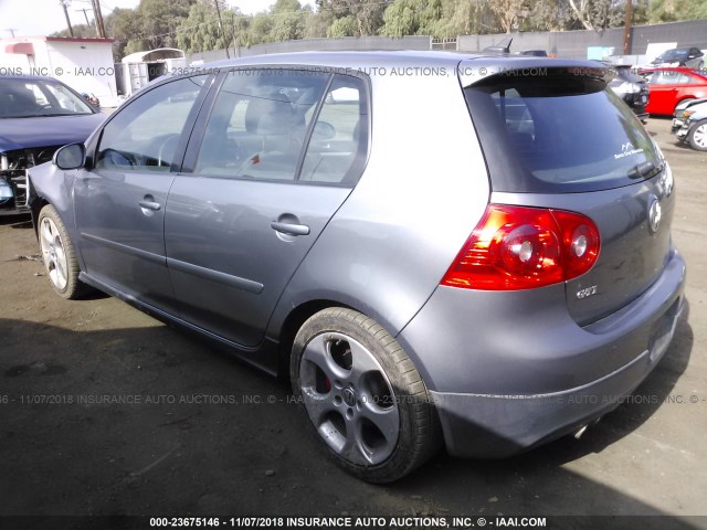 WVWGD71K29W042059 - 2009 VOLKSWAGEN GTI GRAY photo 3