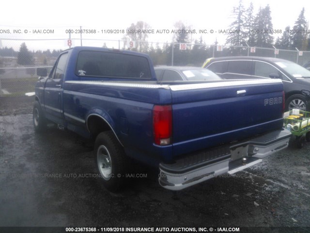 1FTEF15N9TLA50719 - 1996 FORD F150 BLUE photo 3