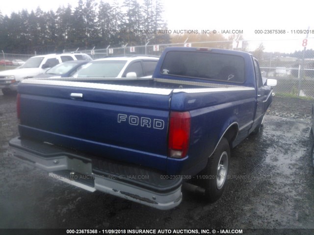 1FTEF15N9TLA50719 - 1996 FORD F150 BLUE photo 4