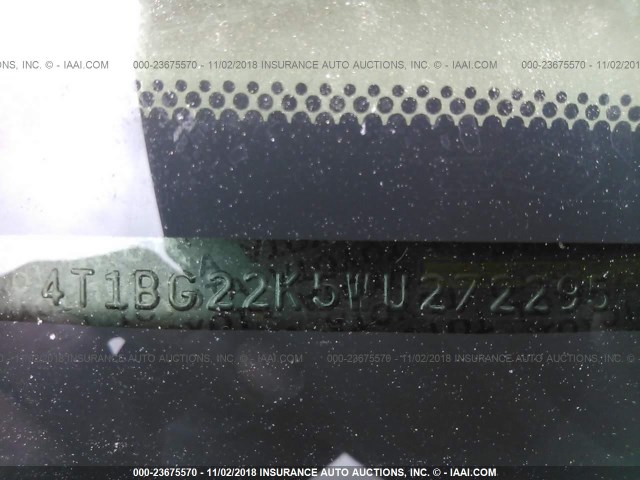 4T1BG22K5WU272295 - 1998 TOYOTA CAMRY CE/LE/XLE 金色 照片 9