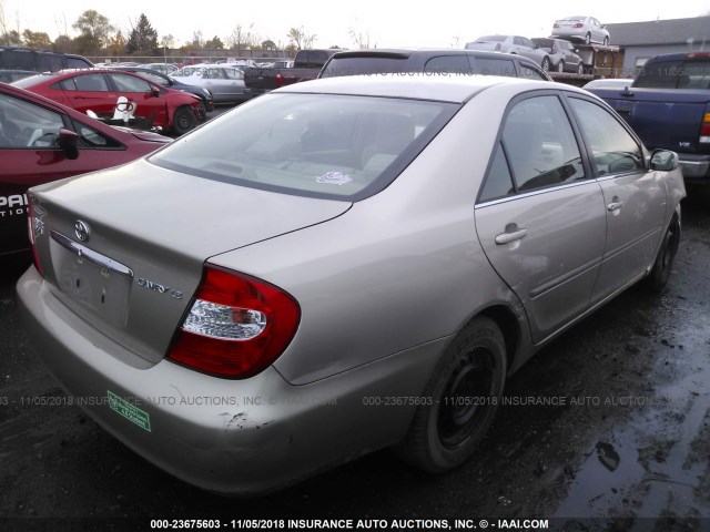 4T1BE32K83U218979 - 2003 TOYOTA CAMRY LE/XLE/SE GOLD photo 4